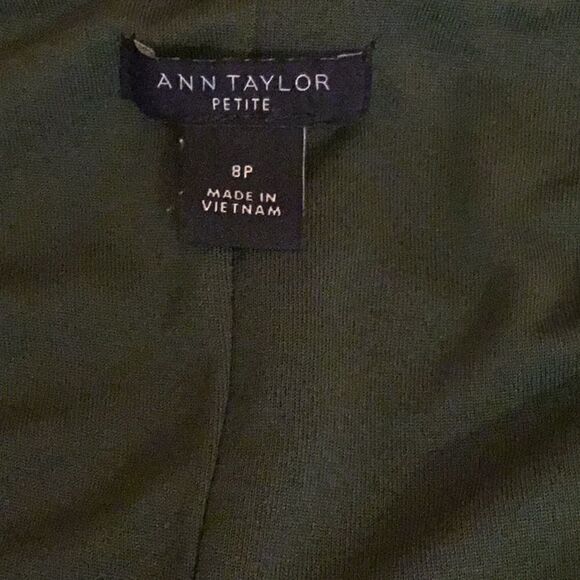 NWOT ANN TAYLOR sleeveless wrap top dress in small army green color - Picture 11 of 13